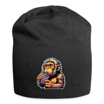 Neanderthal Bubble Tea - Jersey Beanie - black - Front