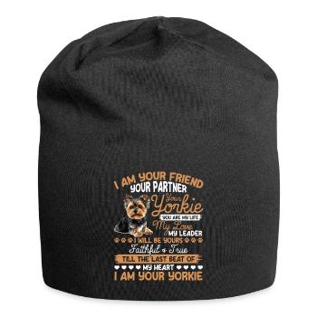 Yorkshire Terrier Propriétaire d’un chien Yorkie - Bonnet en jersey - noir - Devant