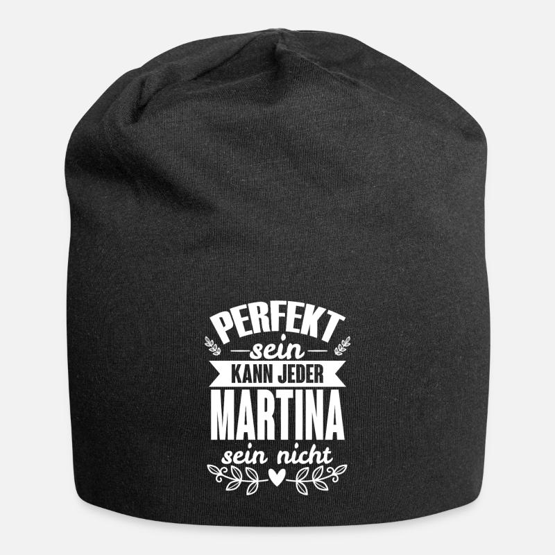 Martina - Perfekt Sein Kann Jeder Martina Nicht - Jersey-Beanie - Schwarz