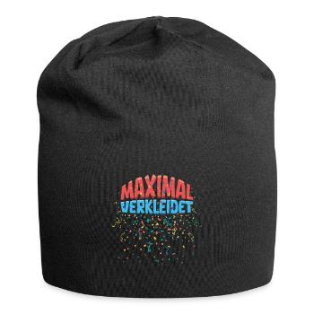 Karneval Maximal Verkleidet Bunt Konfetti Party - Jersey-Beanie - Schwarz - Vorne