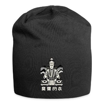 DJ Samurai Musik Retro Streetwear Graffiti - Jersey-Beanie - Schwarz - Vorne