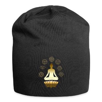 Buddha Meditation Chakra Yoga Zen Buddhism - Jersey Beanie - black - Front