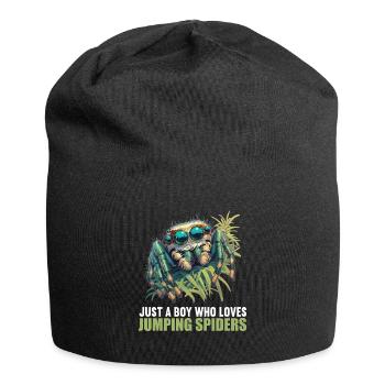 Jumping Spider Springspinnen Springspinne - Jersey-Beanie - Schwarz - Vorne