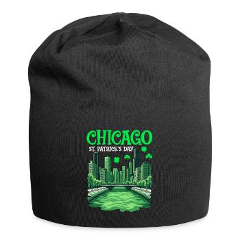 Rivière Chicago Fête de la Saint-Patrick - Bonnet en jersey - noir - Devant
