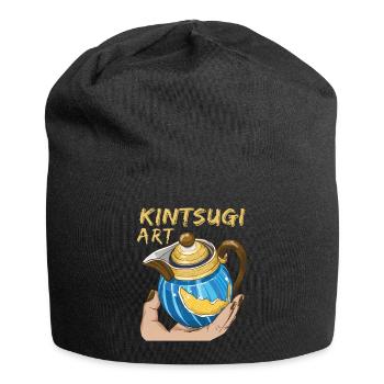 KINTSUGI ART - Jersey-Beanie - Schwarz - Vorne