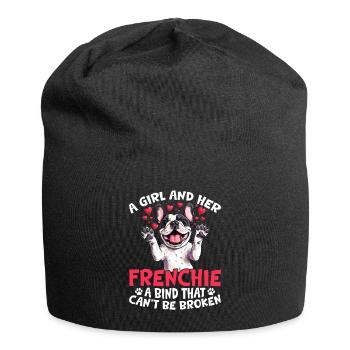 Bouledogue français Frenchie Propriétaire de chien - Bonnet en jersey - noir - Devant