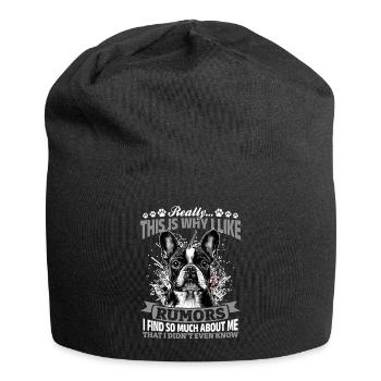 Bouledogue français Frenchie Propriétaire de chien - Bonnet en jersey - noir - Devant