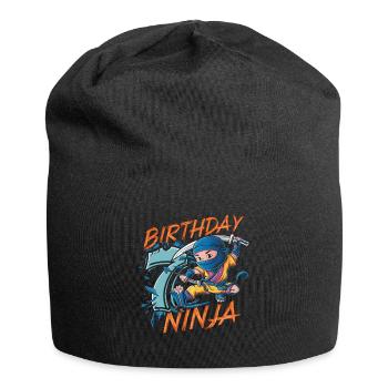 This Little Ninja Is 7 Birthday Shirt - Jersey Beanie - black - Front