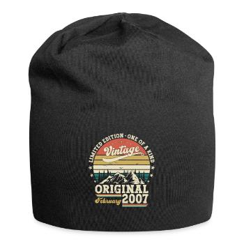 18. Geburtstag Geschenk Mann Original Februar 2007 - Jersey-Beanie - Schwarz - Vorne