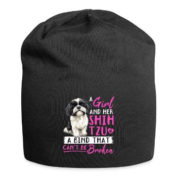 Shih Tzu Dog Owner - Jersey Beanie - black - Front