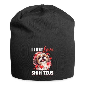Shih Tzu Dog Owner - Jersey Beanie - black - Front