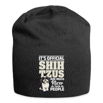 Shih Tzu Dog Owner - Jersey Beanie - black - Front