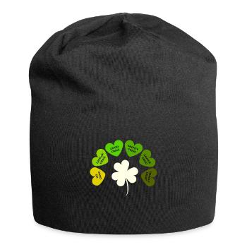 Trèfle de la Saint-Patrick - Bonnet en jersey - noir - Devant