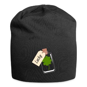 Lucky Shamrock St Patrick's Day - Jersey Beanie - black - Front