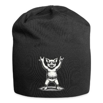 Rock Music Festival Pig Metal Concert Fun - Jersey Beanie - black - Front