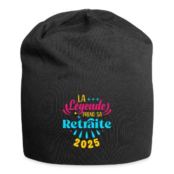La Légende Prend Sa Retraite 2025 Cadeau Retraité - Bonnet en jersey - noir - Devant
