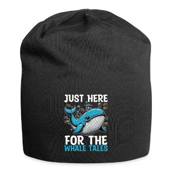 Whale Watching Just Here For Marine Animal Sailing - Jersey Beanie - black - Front
