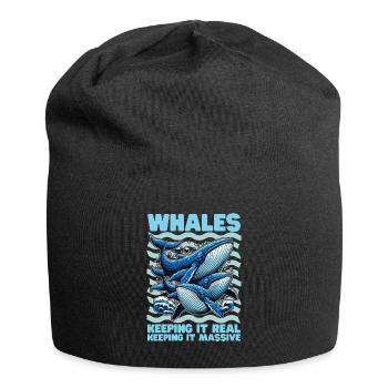 Whales Keeping It Marine Biologist Whale Watching - Jersey Beanie - black - Front
