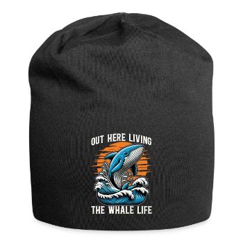 Whale Watching Out Here Living The Marine Biology - Jersey Beanie - black - Front