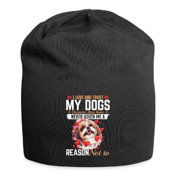Shih Tzu Dog Owner - Jersey Beanie - black - Front