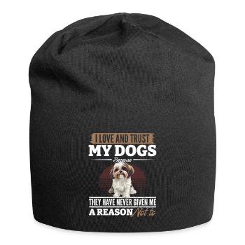 Shih Tzu Dog Owner - Jersey Beanie - black - Front