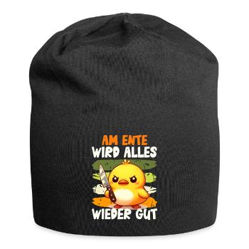 Faschings Ente AM ENTE WIRD ALLES WIEDER GUT - Jersey-Beanie - Schwarz - Vorne