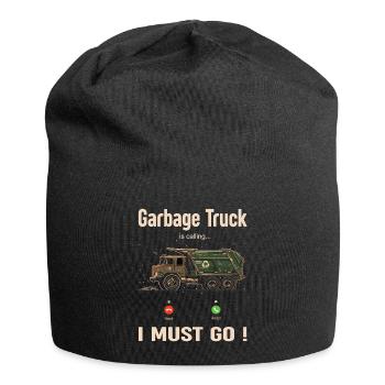 Garbage truck driver for sanitation workers - Jersey Beanie - black - Front