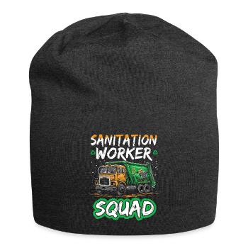 Garbage truck driver for sanitation workers - Jersey Beanie - charcoal grey - Front