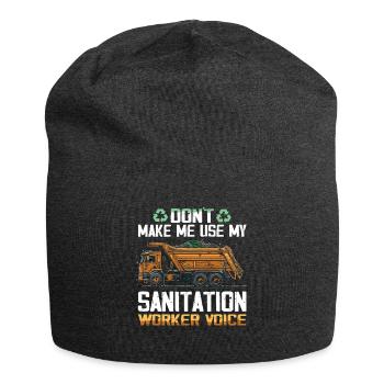 Garbage truck driver for sanitation workers - Jersey Beanie - charcoal grey - Front