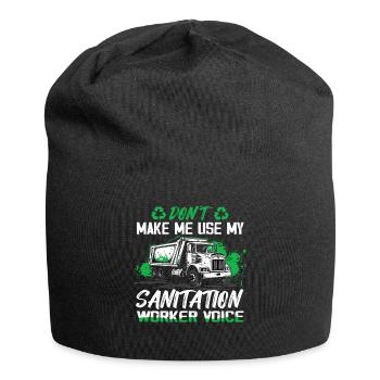 Garbage truck driver for sanitation workers - Jersey Beanie - black - Front