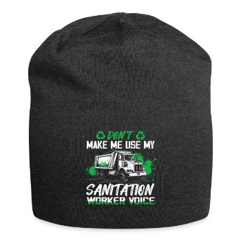 Garbage truck driver for sanitation workers - Jersey Beanie - charcoal grey - Front