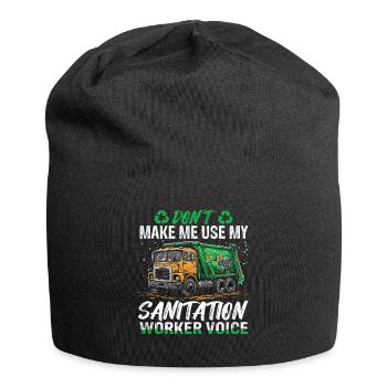 Garbage truck driver for sanitation workers - Jersey Beanie - black - Front