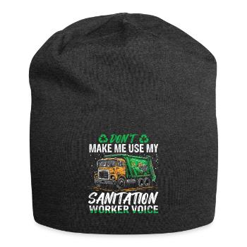 Garbage truck driver for sanitation workers - Jersey Beanie - charcoal grey - Front