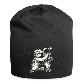 Sloth Table Tennis Fun for Animal Lovers - Jersey Beanie - black - Front