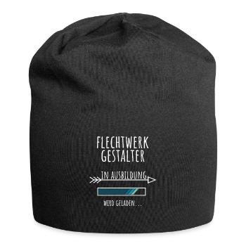 Flechtwerkgestalter Ausbildung Beruf Geschenk - Jersey-Beanie - Schwarz - Vorne