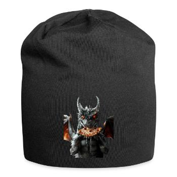 Drachen - Jersey-Beanie - Schwarz - Vorne
