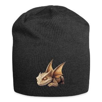 Drachen - Jersey-Beanie - Anthrazit - Vorne