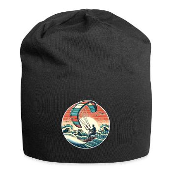 Kitesurf Kitesurfer Kiteboard - Bonnet en jersey - noir - Devant
