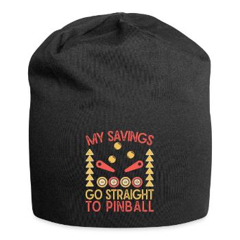 My Savings Go Straight To Pinball Machine Arcade - Jersey-Beanie - Schwarz - Vorne