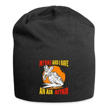 Dirt Biker Riding My Bike & I Have An Air Affair - Jersey Beanie - black - Front