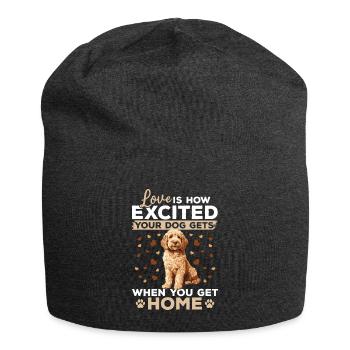 Propriétaire de chien Goldendoodle - Bonnet en jersey - charbon - Devant