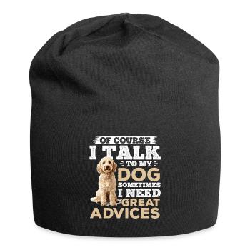 Goldendoodle Dog Owner - Jersey Beanie - black - Front