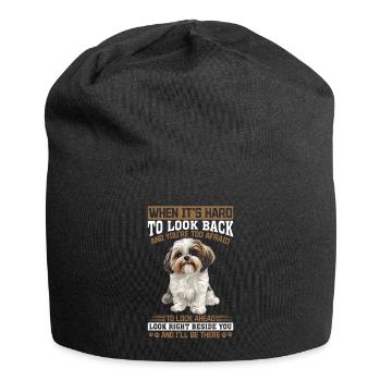 Shih Tzu Dog Owner - Jersey Beanie - black - Front