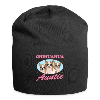 Chihuahua Tante Chihuahua Cadeau - Bonnet en jersey - noir - Devant