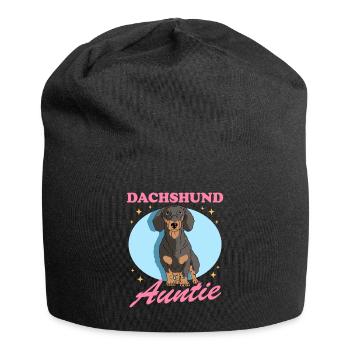 Teckel Tante Teckel Chiens Teckel Cadeau - Bonnet en jersey - noir - Devant