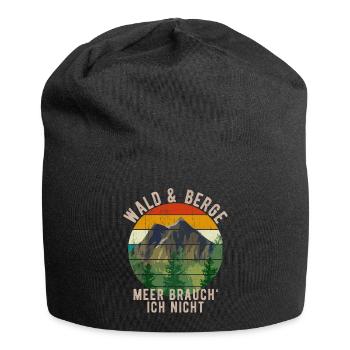 Wald Berge Wandern Spaziergang Wälder Berg - Jersey-Beanie - Schwarz - Vorne