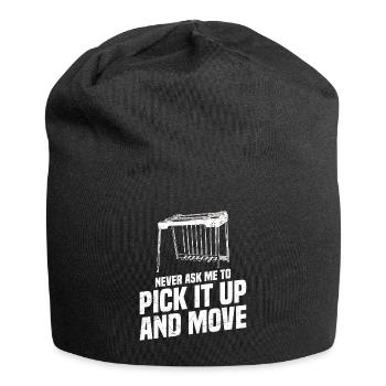 Bitten Sie Mich Nie, Es Aufzuheben Und Zu Bewegen. - Jersey-Beanie - Schwarz - Vorne