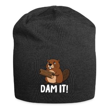 Dam It - Jersey Beanie - charcoal grey - Front