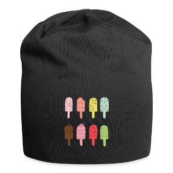 Eis Outfit Wassereis Karneval Eiscreme Stileis - Jersey-Beanie - Schwarz - Vorne