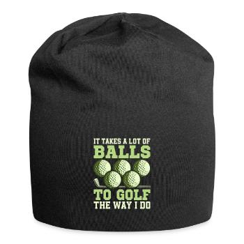 Il faut beaucoup de balles pour jouer au golf comme je le fais - Bonnet en jersey - noir - Devant